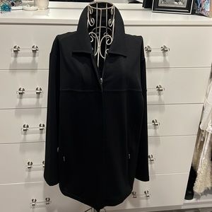 Karen Scott zip cotton collared jacket, size L